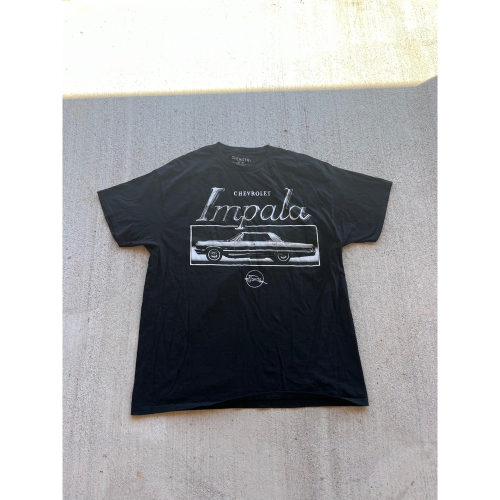 Chemistry Chevrolet Impala Graphic T-Shirt Mens XL Black Short Sleeve Cotton Tee